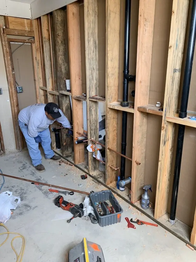 Commercial rough-in plumbing for Water Heater Replacement in Brewster Heights